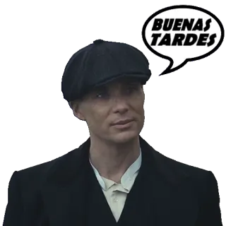 ⛅️ 49af6b82 BUENAS TARDES ผู้ชาย, Peaky Blinders, สวัสดีตอนบ่าย, สวัสดีตอนบ่าย, ทักทาย, สเปน telegram sticker