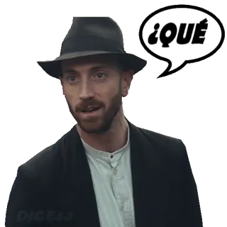 ❔ 6bb684de ¿QUÉ คน, ผู้ชาย, หมวก, คำถาม, อะไร telegram sticker