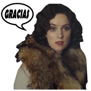 😀 6c8f6c12 GRACIAS ผู้หญิง, ขนสัตว์, ขอบคุณ, สเปน, gracias telegram sticker