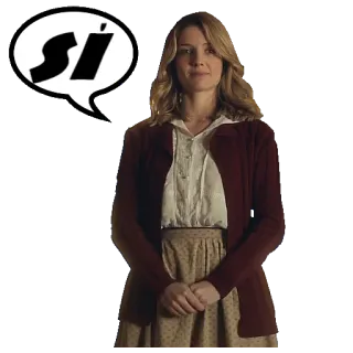 👍 819f84e0 sí ใช่, ผู้หญิง, สเปน, ยืนยัน, ตกลง, การ์ตูน telegram sticker