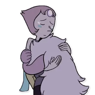 😢 943acddb Pearl Steven Universe アニメ, ハグ, 泣く, パール, スティーブンユニバース, エモい, ステッカー telegram sticker