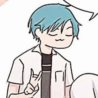 🎸 4355f070 biểu tượng hòa bình, hoạt hình, phong cách anime, nhân vật, tích cực whatsapp sticker