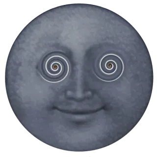 🌀 2140173a lua, olhos, espiral, hipnótico, rosto whatsapp sticker