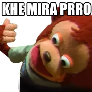 😡 9d0e56ed KHE MIRA PRRO! Mem, Marionetka, Zabawne, Wyraz, Mem internetowy telegram sticker