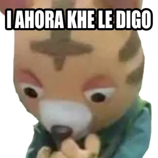 🤔 eaeeac46 I AHORA KHE LE DIGO mem, śmieszne, wyraz, ciekawy, pytanie telegram sticker