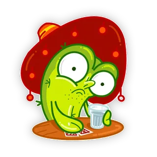 😞 def986bd 卡通, 墨西哥, 阔边帽, 饮酒, 酒精, 搞笑 telegram sticker