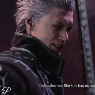 🗡 39106336 Vergil Devil May Cry Defeating you like this has no me เวอร์จิล, เดวิลเมย์คราย, อนิเมะ, วิดีโอเกม, ดาบ telegram sticker