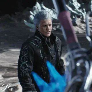 🗡 4ea6302a Vergil Devil May Cry เดวิลเมย์คราย, เวอร์จิล, คาตานะ, ดาบ, ต่อสู้ telegram sticker