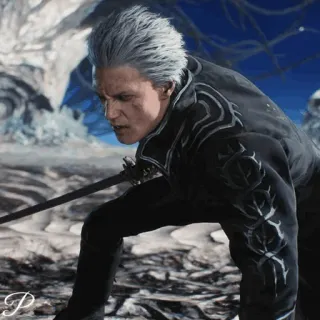 🗡 e18a963f Vergil Devil May Cry ปีศาจ, ดาบ, ต่อสู้, ปีศาจ, วิดีโอเกม telegram sticker