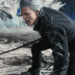 🗡 eabb4334 Vergil Devil May Cry วิดีโอเกม, ปีศาจ, ดาบ, อนิเมะ telegram sticker