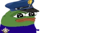 👮‍♀️ 78cc5189 Pepe the Frog Мем, Пепе, Полиция, Лягушка, Офицер telegram sticker