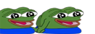 🤝 980114c4 Pepe the Frog Мем, Лягушка, Пепе, Эмоции, Держась за руки telegram sticker