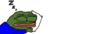 😴 9a9955bc Pepe the Frog Pepe la grenouille, dormir, mème, dessin animé, grenouille, sommeil telegram sticker