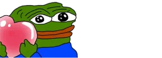 😍 ead42887 Pepe the Frog Pepe, grenouille, coeur, amour, mème, culture web telegram sticker