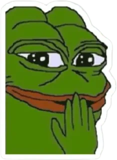 😮 834f9b8d Pepe the Frog Pepe, frog, meme, internet meme, cartoon telegram sticker