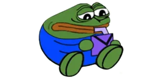 😊 a3cfd297 Pepe the Frog meme, pepe the frog, sad, cartoon, internet culture telegram sticker