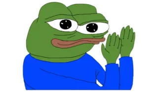 👏 b724b12a Pepe the Frog Pepe the Frog, meme, internet meme, frog, applause telegram sticker