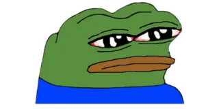 😠 f0b1717f Pepe the Frog meme, sad, frog, pepe telegram sticker