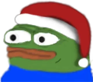 😳 818f7430 Pepe the Frog Pepe, Pepe la grenouille, Meme, Noël, Bonnet de Père Noël, Kek telegram sticker