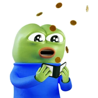 👛 a91c31d0 Pepe the Frog 佩佩, 青蛙, 表情包, 网络迷因, 硬币, 钱 whatsapp sticker