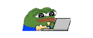 💻 04bff402 Pepe the Frog pepe, kikker, verdrietig, internet meme, twitch emote telegram sticker