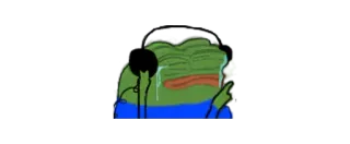 😭 2f4a2a6d Pepe the Frog meme, kikker, huilen, internet cultuur telegram sticker