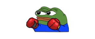 😠 68b7d0b5 Pepe the Frog Pepe de Kikker, Boksen, Meme, Vechter telegram sticker