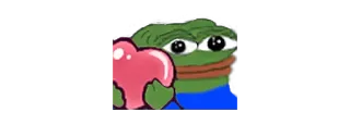 ❤️ a46d9f28 Pepe the Frog pepe, kikker, liefde, hart, meme, emoticon telegram sticker