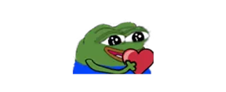 ❤️ f054c5ea Pepe the Frog Pepe, kikker, meme, liefde, hart telegram sticker