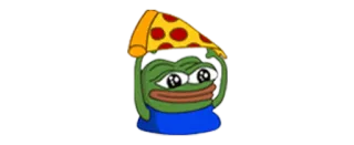😁 f4bde761 Pepe the Frog Pepe, kikker, pizza, meme, internet cultuur telegram sticker