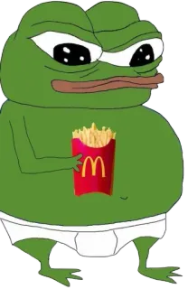🍟 5c571a6e Pepe the Frog ミーム, ペペ, カエル, インターネット, ユーモア, 漫画 telegram sticker