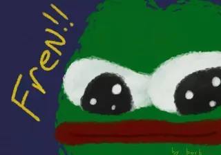 🙃 9b1dd9a5 Fren!! ペペ, カエル, ミーム, ネットミーム, Fren telegram sticker