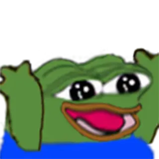 👍 29370b1a Pepe the Frog pepe, rana, meme, feliz, emocionado whatsapp sticker