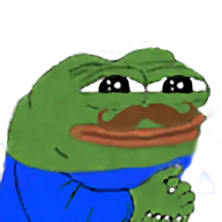 😈 be6e8c7d Pepe the Frog rana, bigote, meme, dibujo animado, internet whatsapp sticker