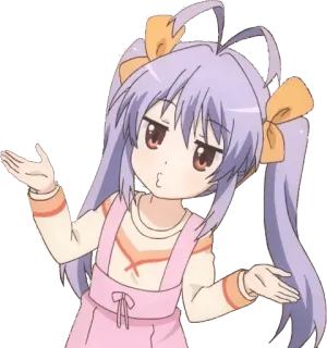 🤷‍♀ 41f87fe9 Anime, Gadis, Mengangkat bahu, Tidak yakin, Bingung, Lucu telegram sticker