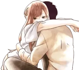 💑 5d0c1236 Anime, Manga, Pasangan, Peluk, Cinta, Hubungan, Emosi, Kenyamanan telegram sticker