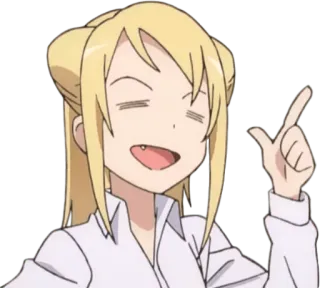 ☝️ 8ee7f8b2 Akari Akaza YuruYuri Anime, Manga, Lucu, Cewek, Menunjuk, Kocak telegram sticker