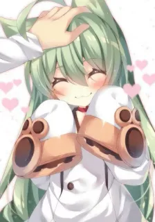 😍 eb9afb1e gadis anime, karakter, ilustrasi, kawaii, hati, sarung tinju telegram sticker