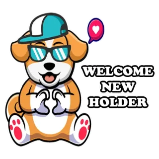 😍 c16750cb WELCOME
NEW
HOLDER pies, naklejka, witamy, nowy posiadacz, szczeniak telegram sticker