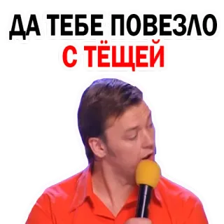 😵 071d61de ДА ТЕБЕ ПОВЕЗЛО С ТЁЩЕЙ telegram sticker