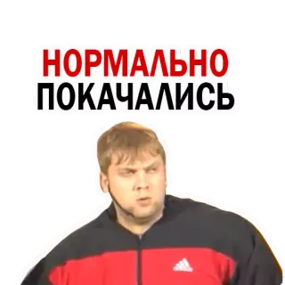 😜 2040b859 НОРМАЛЬНО
ПОКАЧАЛИСЬ russo, meme, normalno, pokachalys telegram sticker