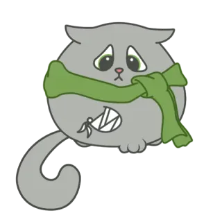 💊 471b2ced แมว, ผ้าพันแผล, เศร้า, ป่วย, บาดเจ็บ, การ์ตูน telegram sticker