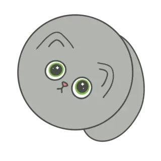 🙏 55c430cc แมว, สัตว์, น่ารัก, สีเทา, การ์ตูน telegram sticker