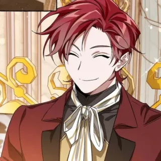 🗡 1b126db8 อนิเมะ, มังงะ, ตัวละคร, ยิ้ม, ผมแดง telegram sticker