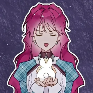 💭 14ed6611 动漫, 女孩, 粉色头发, 卡通, 女人, 可爱 telegram sticker