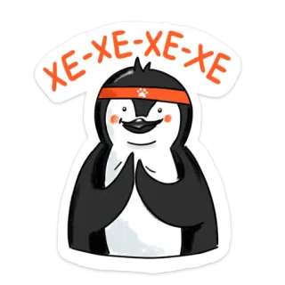 😛 cb411237 XE-XE-XE-XE Pinguin, Tier, niedlich, Cartoon telegram sticker
