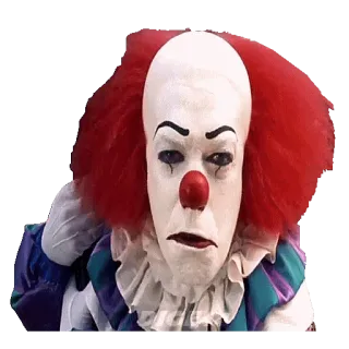 🤨 b367831e Pennywise It pagliaccio, horror, pennywise, it, spaventoso, film telegram sticker