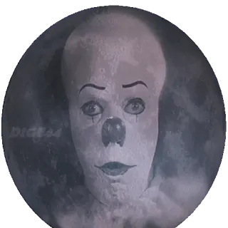 🌘 eb1f4ec9 Pennywise It clown, horror, film, Pennywise, It, spaventoso telegram sticker