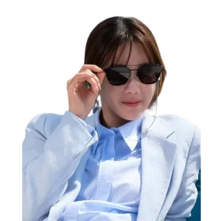 😎 56b31f33 wanita, kacamata hitam, potret, mode telegram sticker