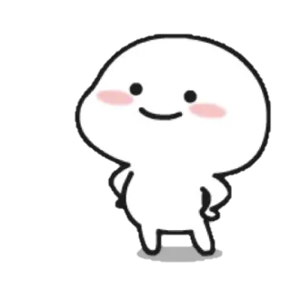 ☁ 75d90561 süß, Cartoon, Figur, einfach, minimalistisch, Blob telegram sticker